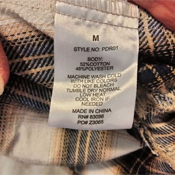 Ci Sono Medium Plaid Tie Waist Flannel Shirt Tunic Dress - Picture 8 of 8